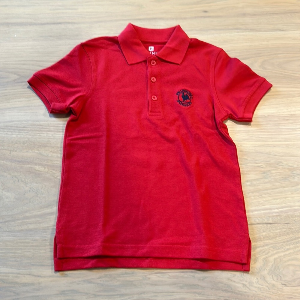 Kids Red Polo Shirt with Embroidered Logo